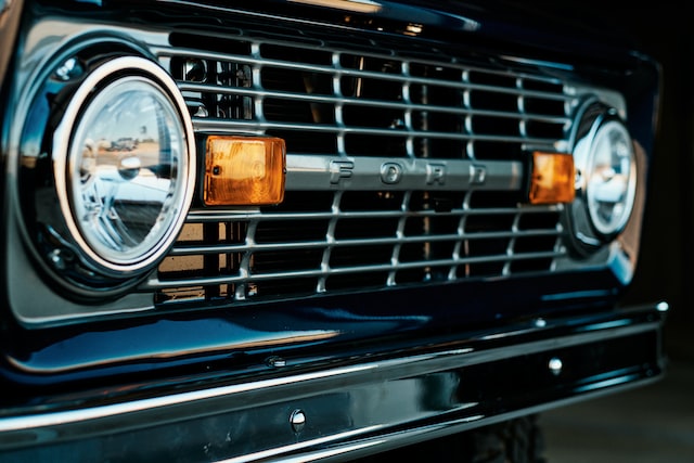 close-up image of a ford car